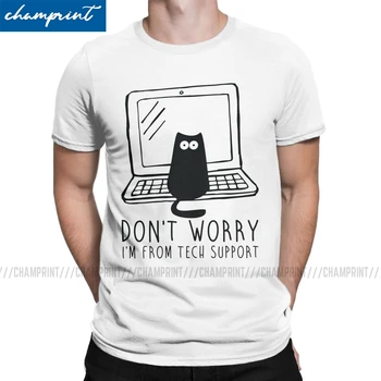 Crazy Computer Programs Cat Printed T-Shirts Men Tech Support T Shirts Funny Software Programming Geek Tees Printed Clothes
Crazy Computer Programs Cat Printed T-Shirts Men Tech Support T Shirts Funny Software Programming Geek Tees Printed Clothes