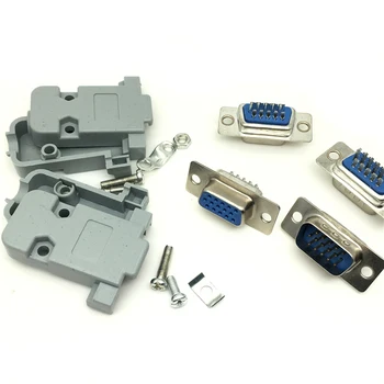 (10pcs/lot) VGA DB9 Parallel Serial Port DB15 15 Pin D Sub Male/Female Solder Connector + Plastic Shell Cover
(10pcs/lot) VGA DB9 Parallel Serial Port DB15 15 Pin D Sub Male/Female Solder Connector + Plastic Shell Cover