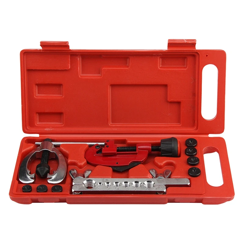 LBER Copper Brake Fuel Pipe Repair Double Flaring Dies Tool Set Clamp Kit Tube Cutter
LBER Copper Brake Fuel Pipe Repair Double Flaring Dies Tool Set Clamp Kit Tube Cutter