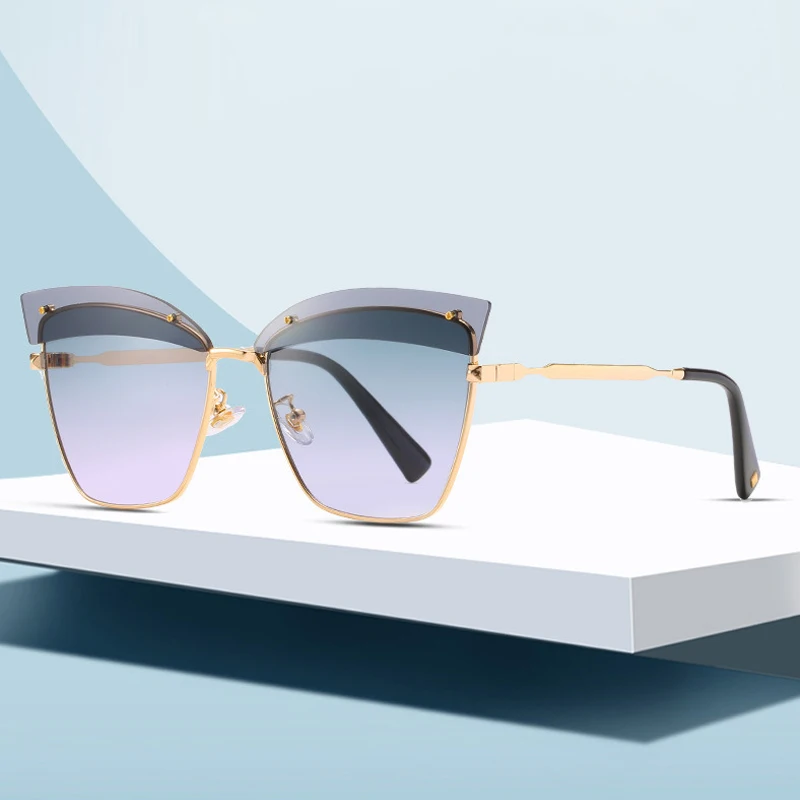 Luxury Cat Eye Sunglasses Women Brand Vintage Oversized Rimless Sun Glasses Shade for Women Retro Cateye Sunglass UV400 Oculos
Luxury Cat Eye Sunglasses Women Brand Vintage Oversized Rimless Sun Glasses Shade for Women Retro Cateye Sunglass UV400 Oculos