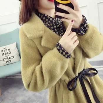 Long Faux Mink Fur Drawstring Coat Woman Cardigan Jacket
Long Faux Mink Fur Drawstring Coat Woman Cardigan Jacket