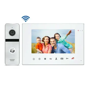 Wired 720P AHD Tuya Smart Wi-Fi Video Door Phone Doorbell Intercom System IR Camera 7 inch Touch Recording Screen Free Shipping