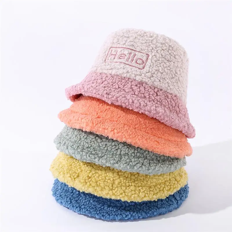 Waliicorners Faux Fur Lambswool Womens Winter Bucket Hat Warm Soft Letter Color Matching Panama Lady Girl Outdoor Travel Velvet Fisherman Hat 14 H5df9ce6f04164f37bc4e9c1b50fcc43dm