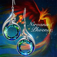 2 Colors Woman's Nirvana of Phoenix Magic Crystals Earrings Trendy Drop Hook Wedding Jewelry Gift National Wind Earrings
2 Colors Woman's Nirvana of Phoenix Magic Crystals Earrings Trendy Drop Hook Wedding Jewelry Gift National Wind Earrings