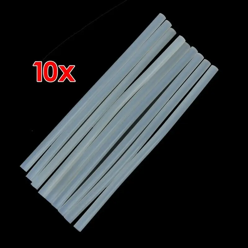 

10Pcs 270mm x 11mm Hot Melt Glue Stick Clear for Electric Tool Heating Glue Gun