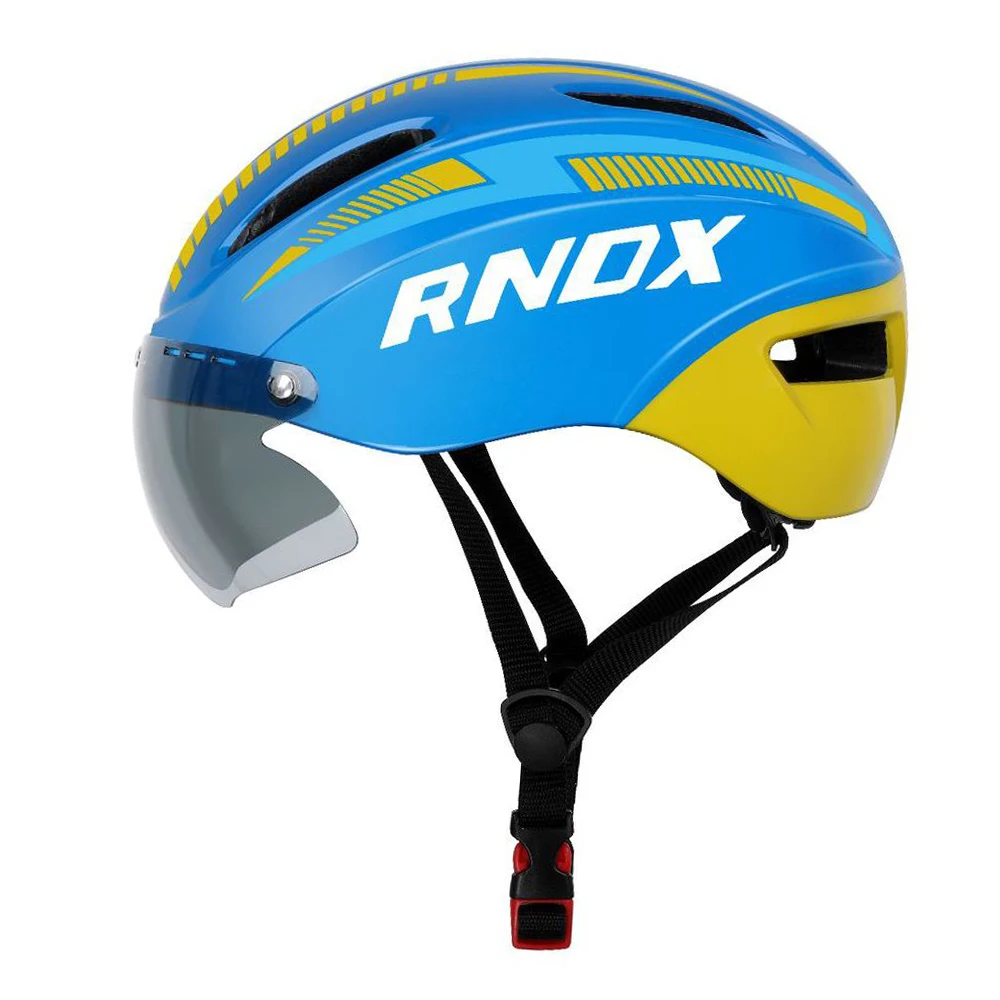 

New RNOX tt time trial aero cycling helmet For men women goggles Sports Triathlon race road bike helmet with lens Casco Ciclismo