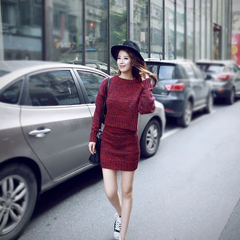 Two Piece Set Women Sweater And Pencil Skirt Suit Long Sleeve Crop Tops Bodycon Skirt Women Knitted Tracksuit
Two Piece Set Women Sweater And Pencil Skirt Suit Long Sleeve Crop Tops Bodycon Skirt Women Knitted Tracksuit