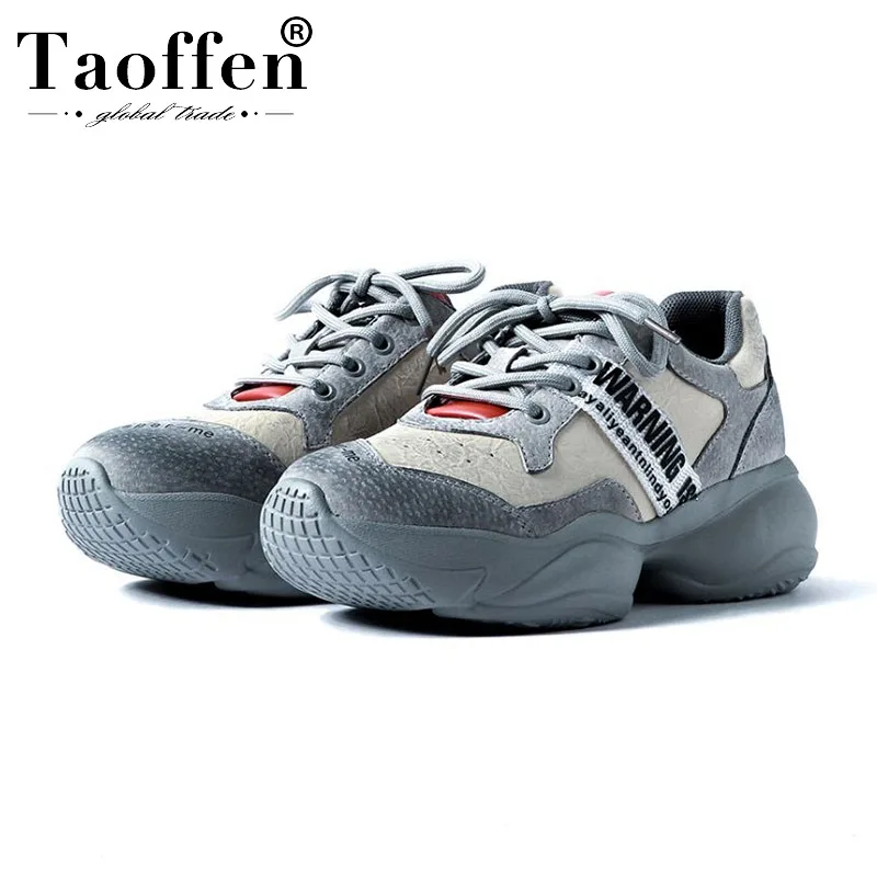 Taoffen Women Fashion Thick Bottom Hot Sale Sneakers Cross Strap Real Leather Comfortable Casual Shoes Woman Footwear Size 35-40 
Taoffen Women Fashion Thick Bottom Hot Sale Sneakers Cross Strap Real Leather Comfortable Casual Shoes Woman Footwear Size 35-40