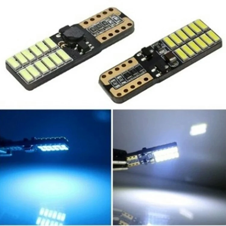 Automotive LED light T10 4014 24 light wide light constant current band decodes no very bright license plate light
Automotive LED light T10 4014 24 light wide light constant current band decodes no very bright license plate light