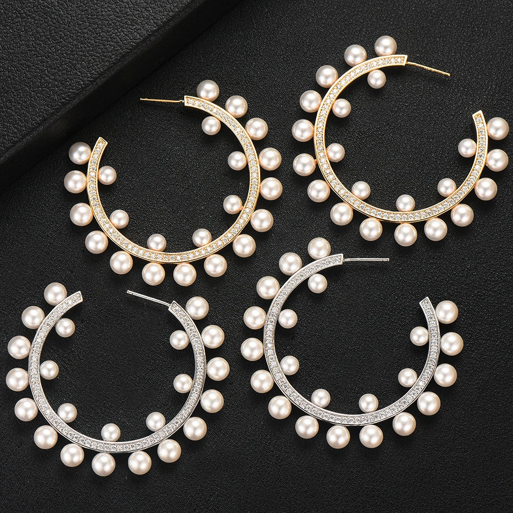 GODKI Jimbora Luxury Full Pearls Earrings For Women Bridal Wedding Engagement Earrings Fashion Daily Wear Fashion Jewelry
GODKI Jimbora Luxury Full Pearls Earrings For Women Bridal Wedding Engagement Earrings Fashion Daily Wear Fashion Jewelry
