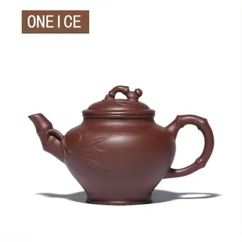 Yixing Purply Clay Tea Teapot Chinese Kongfu Pots Raw Ore Purple Mud Bamboo Primrose Pot About 125ml 
Yixing Purply Clay Tea Teapot Chinese Kongfu Pots Raw Ore Purple Mud Bamboo Primrose Pot About 125ml