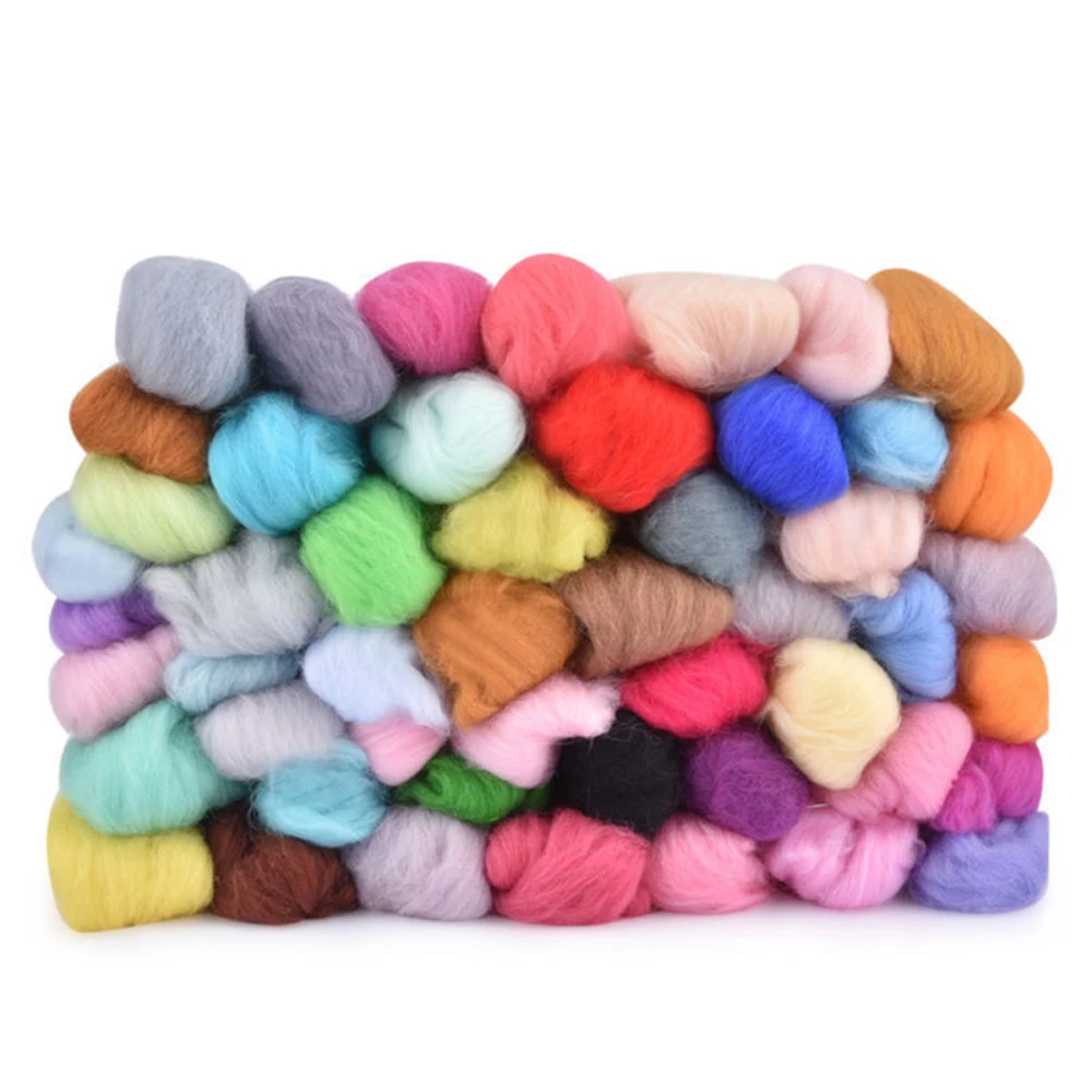 50 Colors Needle Felting Wool Fiber Roving Felt Starter Spinning DIY Craft Kit Wool 2019 new
50 Colors Needle Felting Wool Fiber Roving Felt Starter Spinning DIY Craft Kit Wool 2019 new
