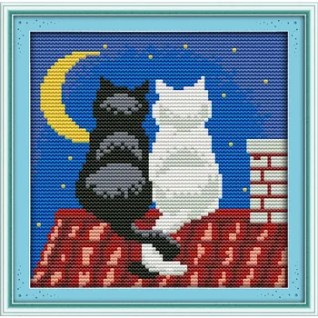 Blank and White cats under the moonlight--A romantic lover DMC Counted Cross Stitch Set for Embroidery Knitting Needles Craft
Blank and White cats under the moonlight--A romantic lover DMC Counted Cross Stitch Set for Embroidery Knitting Needles Craft