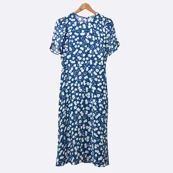 O-neck 100% Viscose Women Midi Dress Short Sleeve Floral Prairie Chic Printing Spring Summer Dresses 
O-neck 100% Viscose Women Midi Dress Short Sleeve Floral Prairie Chic Printing Spring Summer Dresses
