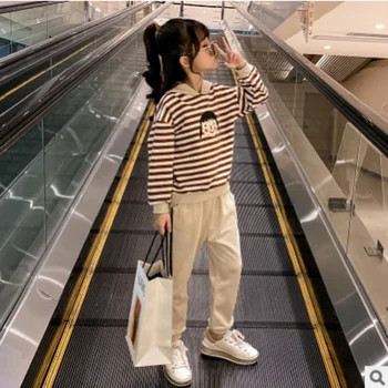 Children 's Hoody Clothing Set New 2020 New Spring/Autumn Girls Active 2 Striped Colors Size4-14 Kids Clothes Sets 2 piece ly430
Children 's Hoody Clothing Set New 2020 New Spring/Autumn Girls Active 2 Striped Colors Size4-14 Kids Clothes Sets 2 piece ly430