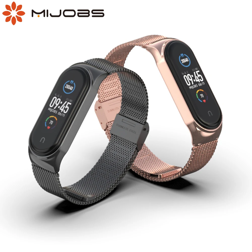 Для Mi Band 3 4 5 металлический браслет Correa для Miband Opaska Pulseira Браслет Xiaomi Xiomi My Bend