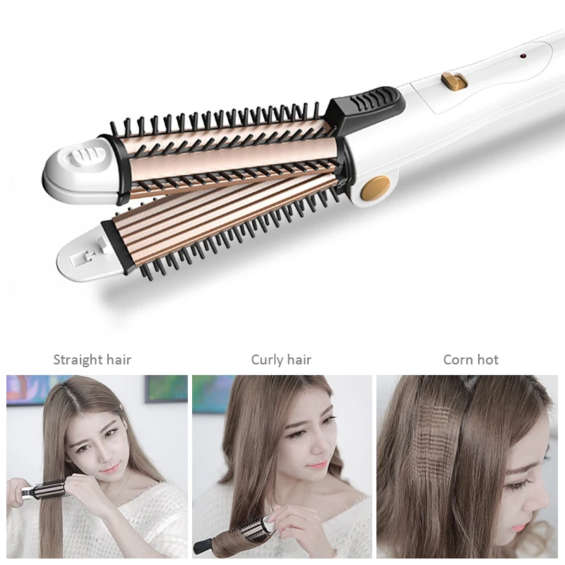 

4 in 1 Straightener Curler Hot Air iron Rotating Rollers Comb Multifunctional Styling Tools Hair Curling Straightening Irons 42D