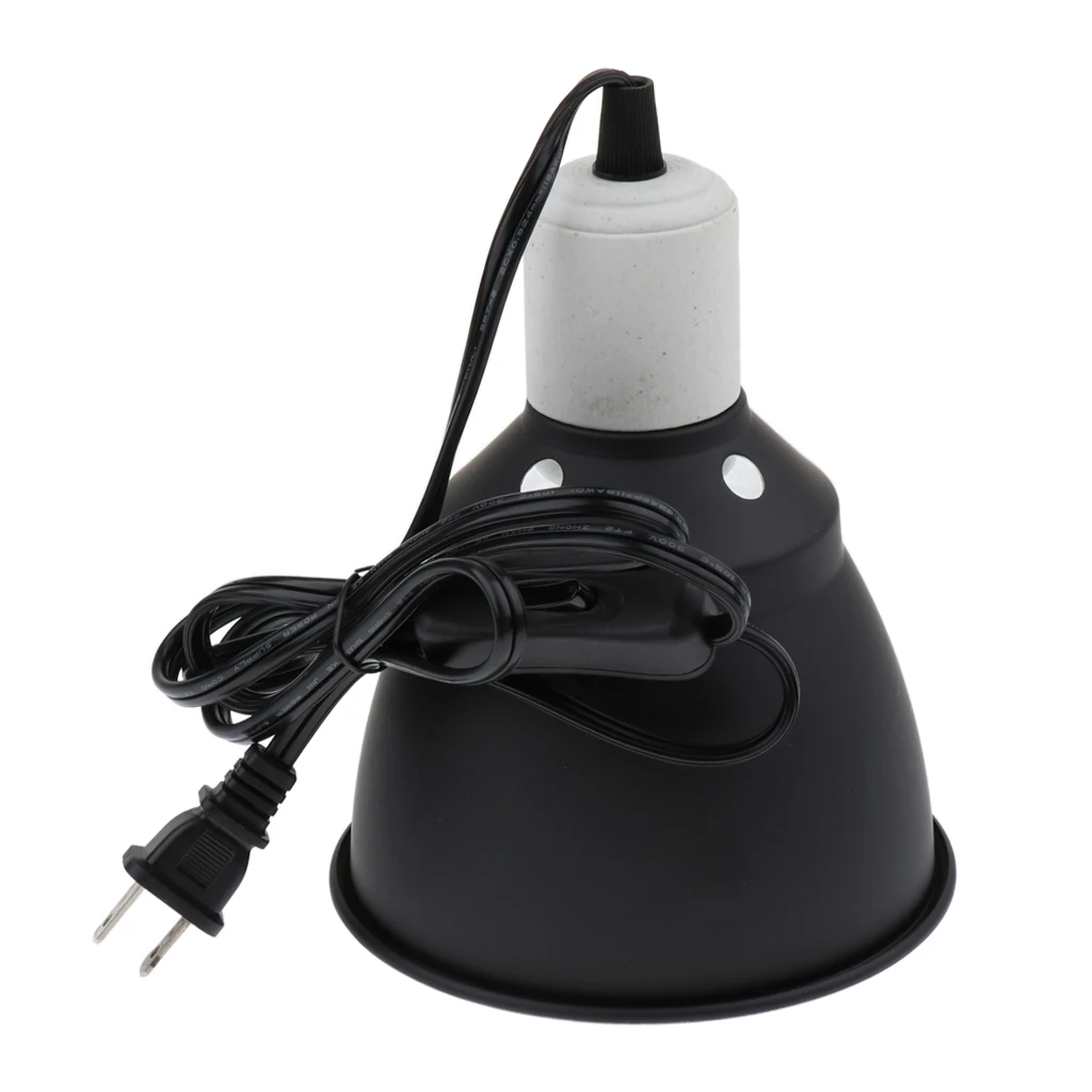 300W Metal Ceramic Heat UV UVB Lamp Light Holder Dome Shape Brooder Reptile Black E27 US Plug 300W Metal Ceramic Heat UV UVB Lamp Light Holder Dome Shape Brooder Reptile Black E27 US Plug