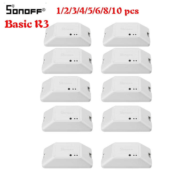 1/2/3/4/5/6/8/10 PCS SONOFF Basic R3 Smart Switch APP Smart Home WIFI 10A Modules Compatible with Alexa Google Home Automation
1/2/3/4/5/6/8/10 PCS SONOFF Basic R3 Smart Switch APP Smart Home WIFI 10A Modules Compatible with Alexa Google Home Automation