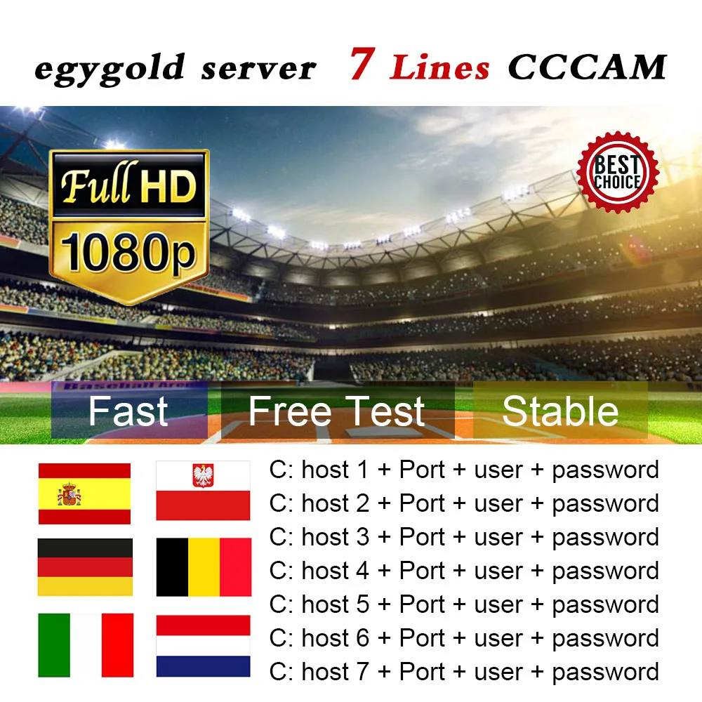 Spain CCCams Line 1 year 7 line Freesat V7 Receptor most stable CCCams Server HD satellite receiver egygold server cccam
Spain CCCams Line 1 year 7 line Freesat V7 Receptor most stable CCCams Server HD satellite receiver egygold server cccam