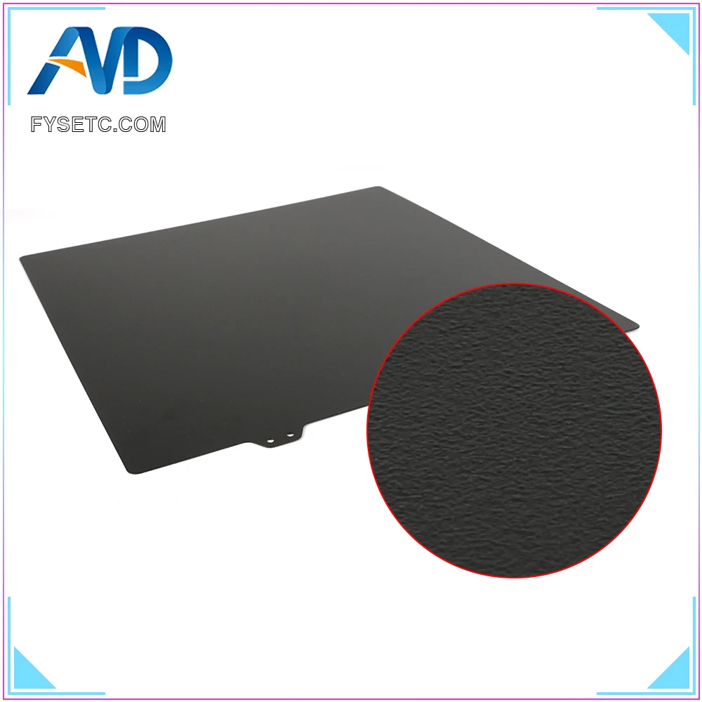 310x310mm Black Double Sided Textured PEI Spring Steel Sheet Powder Coated PEI Plate For Creality CR10 CR-10S CR10S
310x310mm Black Double Sided Textured PEI Spring Steel Sheet Powder Coated PEI Plate For Creality CR10 CR-10S CR10S