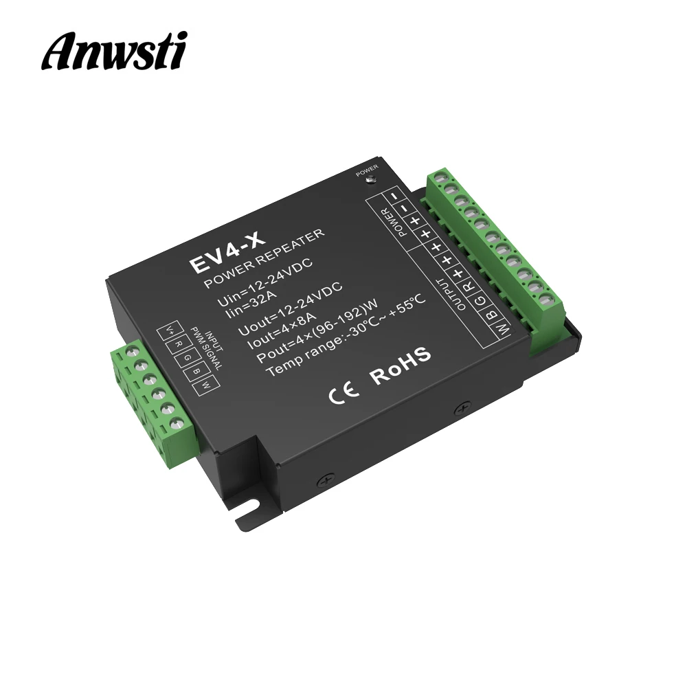 RGBW Power Repeater Amplifier 12V 24V Single Color Dual White RGB RGBW PWM LED Amplifier EV4-X for 4CH LED Strip Work with V4 VP
RGBW Power Repeater Amplifier 12V 24V Single Color Dual White RGB RGBW PWM LED Amplifier EV4-X for 4CH LED Strip Work with V4 VP