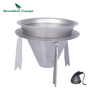 Boundless Voyage Titanium Coffee Filter Mesh with Adjustable Bracket Camping Travel Detachable Coffee Funnel Stand Tea Strainer
Boundless Voyage Titanium Coffee Filter Mesh with Adjustable Bracket Camping Travel Detachable Coffee Funnel Stand Tea Strainer