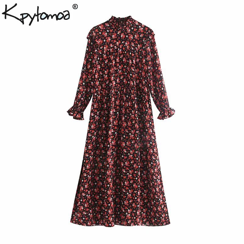 Vintage Elegant Floral Print Ruffled Maxi Dress Women 2019 Fashion Stand Collar Long Sleeve Pleated Ladies Dresses Casual Vestidos Mujer
Vintage Elegant Floral Print Ruffled Maxi Dress Women 2019 Fashion Stand Collar Long Sleeve Pleated Ladies Dresses Casual Vestidos Mujer