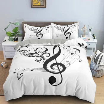 3D Musical Notes Duvet Cover Set Bedding Set Bed Linen Luxury Quilt Cover Bedclothes Soft Bed Set Queen/King Size for Kids
3D Musical Notes Duvet Cover Set Bedding Set Bed Linen Luxury Quilt Cover Bedclothes Soft Bed Set Queen/King Size for Kids