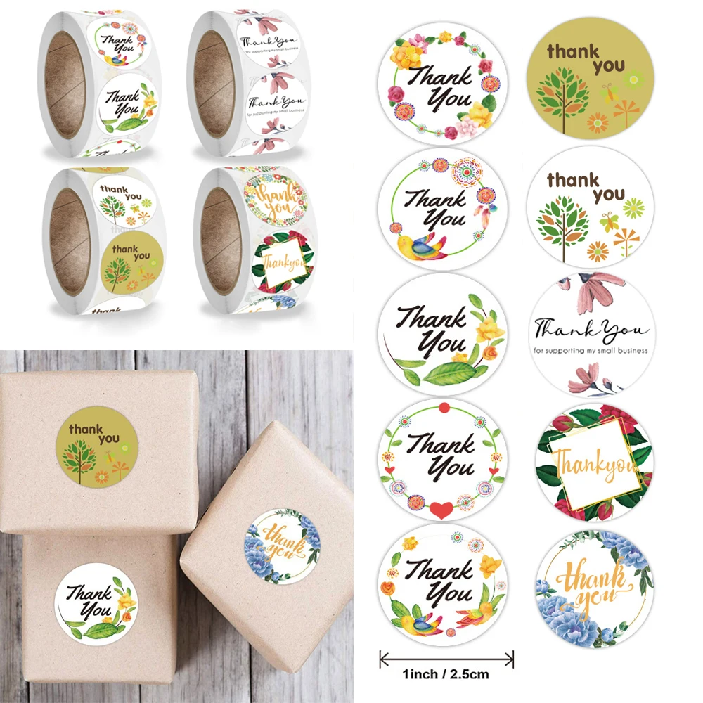 500pcs/roll 2.5cm Flower Thank You Stickers New Year Decor DIY Gift Decoration Label Kawaii Stickers
500pcs/roll 2.5cm Flower Thank You Stickers New Year Decor DIY Gift Decoration Label Kawaii Stickers