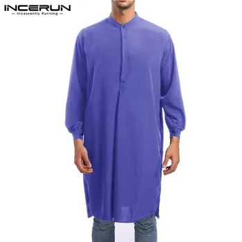 Jubba Thobe Men Long Sleeve Robes Men Muslim Arabic Islamic Kaftan Saudi Arab Dress Middle East Thobe Men Clothing INCERUN 2020
Jubba Thobe Men Long Sleeve Robes Men Muslim Arabic Islamic Kaftan Saudi Arab Dress Middle East Thobe Men Clothing INCERUN 2020