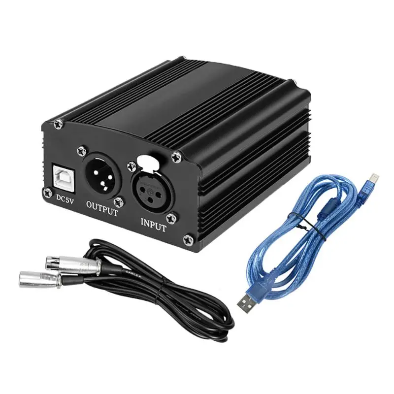 Portable 1 Channel 48V USB Phantom Power USB Cable XLR 3Pin Microphone Cable for Any Condenser Microphones Accessories
Portable 1 Channel 48V USB Phantom Power USB Cable XLR 3Pin Microphone Cable for Any Condenser Microphones Accessories