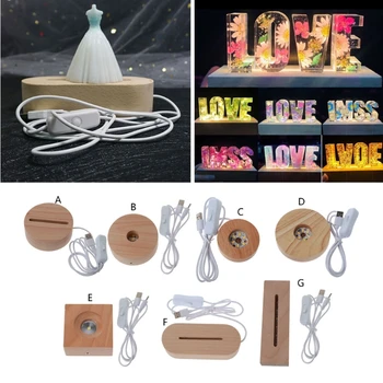 Handmade Wood Rectangle Round Oval Shape LED Display Base Resin Art Ornament Wooden Night Lighted Base Stand Crafts 
Handmade Wood Rectangle Round Oval Shape LED Display Base Resin Art Ornament Wooden Night Lighted Base Stand Crafts