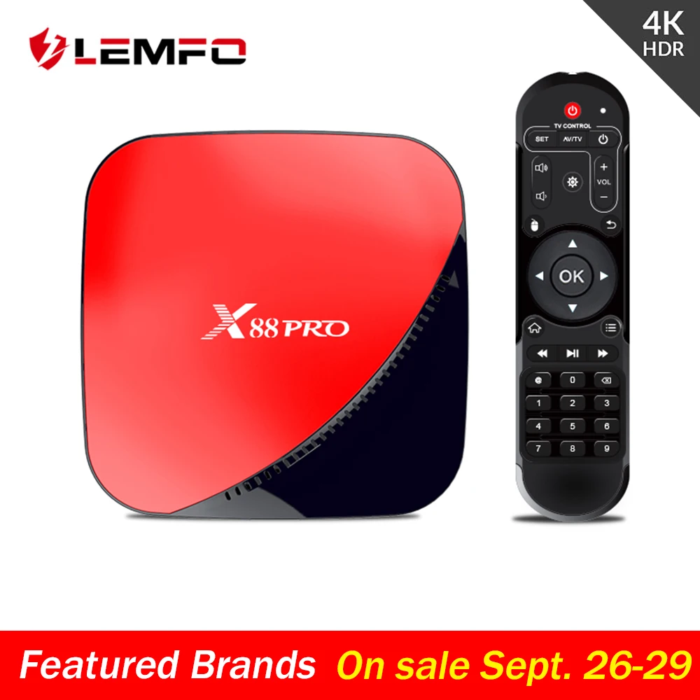 LEMFO X88 Pro Smart Android TV Box 9.0 RK3318 Quad Core 4GB + 32GB 64GB Support 4K USB 3.0 2.4G/5G Wifi H265 Set Top Box
LEMFO X88 Pro Smart Android TV Box 9.0 RK3318 Quad Core 4GB + 32GB 64GB Support 4K USB 3.0 2.4G/5G Wifi H265 Set Top Box