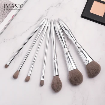 

IMAGIC 13 Pcs/set Silver Professional Makeup Brushes Set Contour Eyeshadow Blush Cosmetic Brush Tools