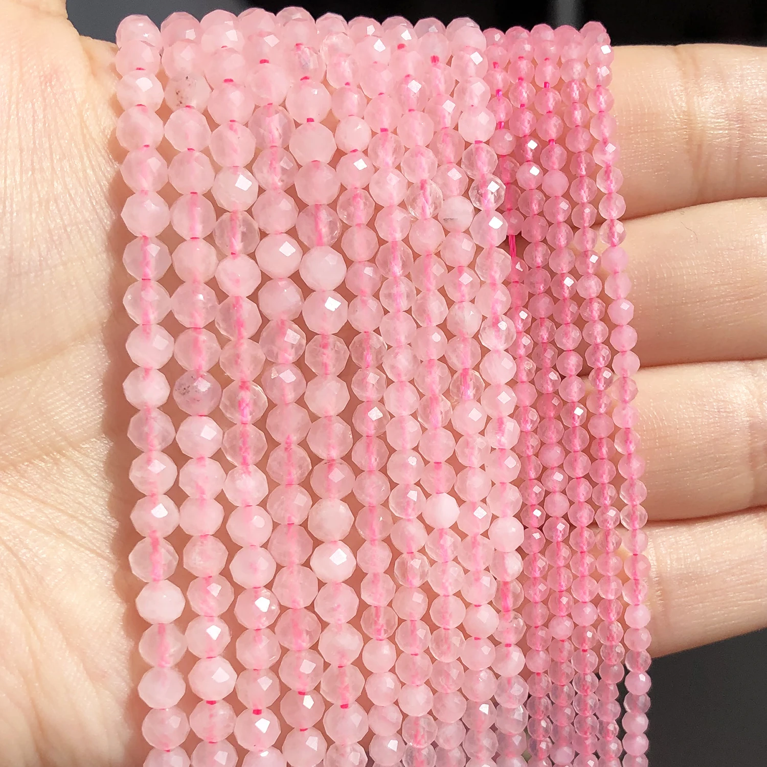 Natural Faceted Pink Quartz Stone Beads Round Loose Spacer Bead for Jewelry Making Necklace DIY Bracelet Accessories 2 3 4mm
Natural Faceted Pink Quartz Stone Beads Round Loose Spacer Bead for Jewelry Making Necklace DIY Bracelet Accessories 2 3 4mm