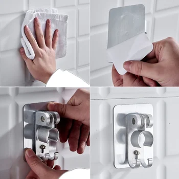 Space Aluminum Or Plastic Shower Bracket Punch-free Shower Bracket No Trace Sticker Hand-held Shower Head Bracket Adjustable
Space Aluminum Or Plastic Shower Bracket Punch-free Shower Bracket No Trace Sticker Hand-held Shower Head Bracket Adjustable