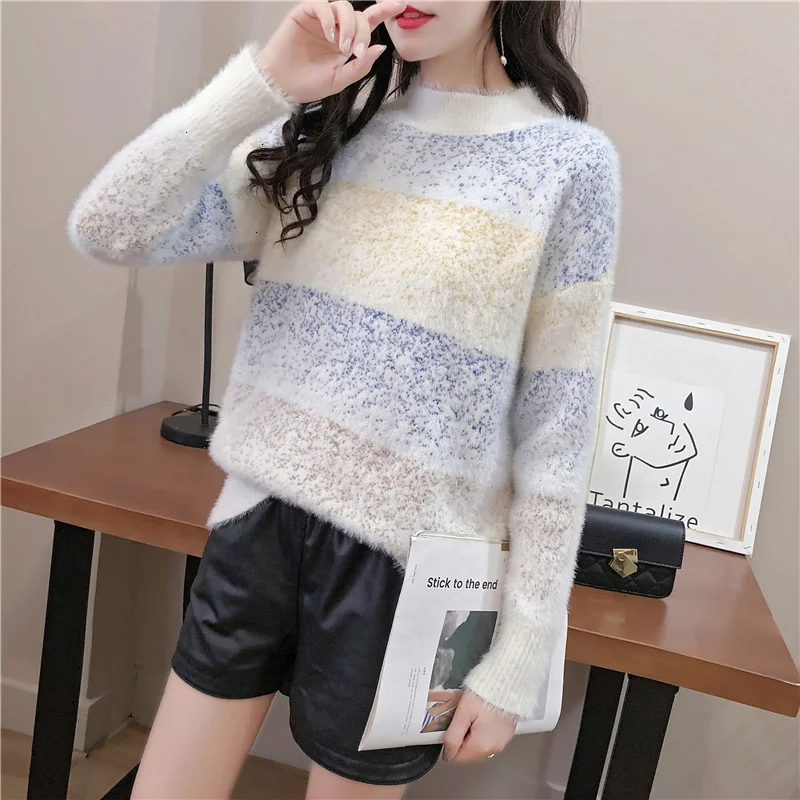 Stripe Loose Sueter Mujer Jumper Twist O-Neck Knitted Sweater Pullover Autumn Knitwear Long Sleeve Pull Femme Women New 2019
Stripe Loose Sueter Mujer Jumper Twist O-Neck Knitted Sweater Pullover Autumn Knitwear Long Sleeve Pull Femme Women New 2019