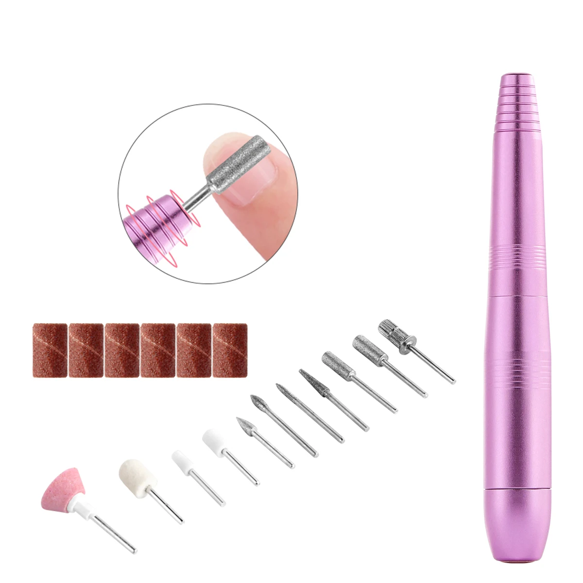 USB Pen Type Electric Nail Drill Set 20000 RPM 11In1 Electric Manicure Pedicure Kit Nail Drills With USB Cable And Sanding Band
USB Pen Type Electric Nail Drill Set 20000 RPM 11In1 Electric Manicure Pedicure Kit Nail Drills With USB Cable And Sanding Band