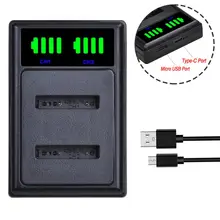 LED Dual Charger with Type C Port for EN-EL19 Li-42b Battery and Nikon Coolpix S33 A300 S7000 W100 S3700 S2800 S5300 S4100 LED Dual Charger with Type C Port for EN-EL19 Li-42b Battery and Nikon Coolpix S33 A300 S7000 W100 S3700 S2800 S5300 S4100