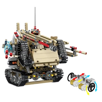 586Pcs MOC Military Technic Tank Remote Control Tank Bridge Truck Model Building Blocks Toys + 490Pcs Self-propelled Artillery
586Pcs MOC Military Technic Tank Remote Control Tank Bridge Truck Model Building Blocks Toys + 490Pcs Self-propelled Artillery