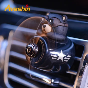 Car Air Freshener: O Acessório Ultimate para um Ambiente de Condução Refrescante 10 Car Air Freshener Smell In The Styling Vent Perfume Diffuser Bear Pilot Rotating Propeller Fragrance Air Fresheners Clip Parfum
