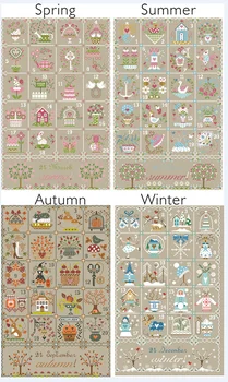 3TH Lovely Counted Cross Stitch Kit Calendar Quartet Spring Summer Autumn Fall Winter
3TH Lovely Counted Cross Stitch Kit Calendar Quartet Spring Summer Autumn Fall Winter