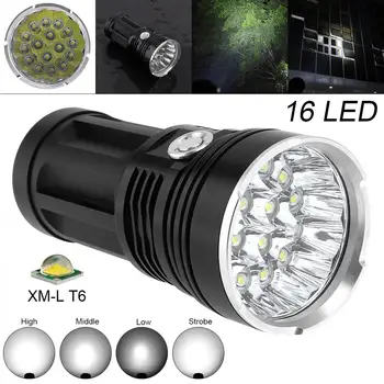 16x XM-L T6 LED 2000Lumens Waterproof Flashlight Torch with 4 Modes Light Support 18650 Rechargeable Battery for Backpacking
16x XM-L T6 LED 2000Lumens Waterproof Flashlight Torch with 4 Modes Light Support 18650 Rechargeable Battery for Backpacking