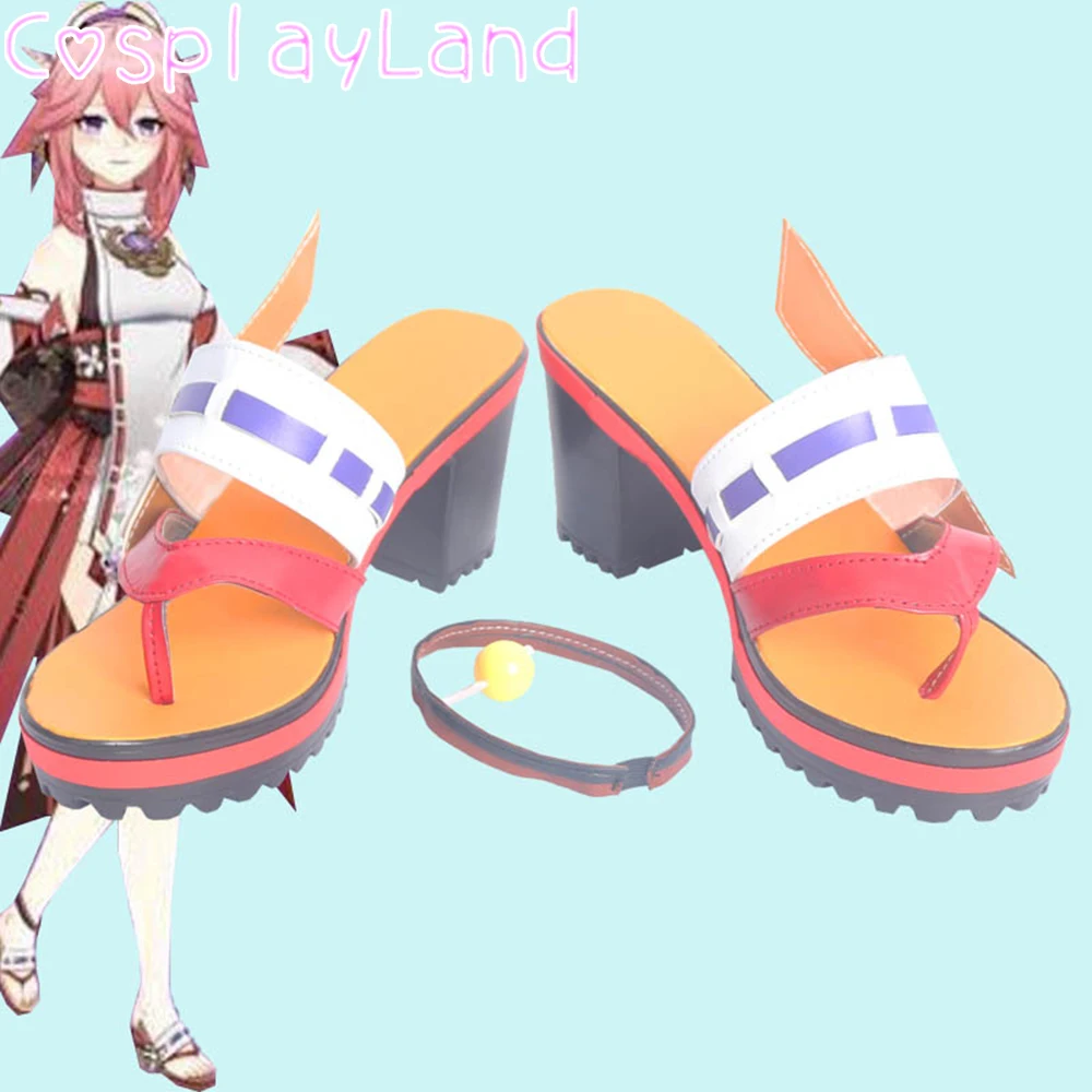 Обувь для косплея Game Genshin Impact Yae Miko, кожаная обувь, аксессуары для косплея, обувь для вечевечерние НКИ на Хэллоуин, женская обувь 
Обувь для косплея Game Genshin Impact Yae Miko, кожаная обувь, аксессуары для косплея, обувь для вечевечерние НКИ на Хэллоуин, женская обувь