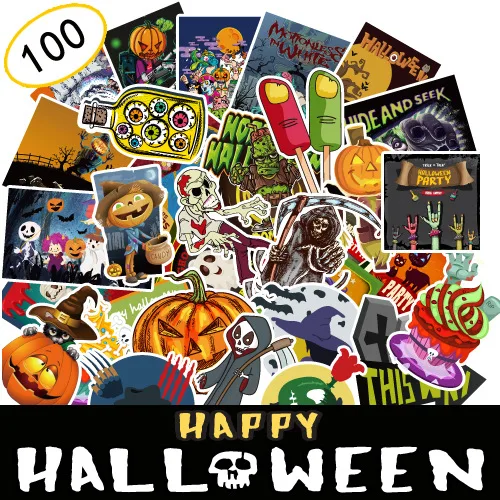 100pcs / set , Waterproof PVC Halloween Stickers Street Doodle Sticker Set for Festival Decoration
100pcs / set , Waterproof PVC Halloween Stickers Street Doodle Sticker Set for Festival Decoration