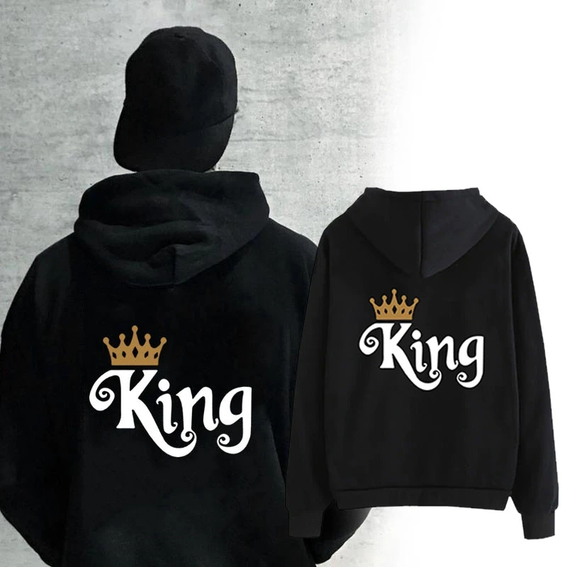 Women Full Sleeve QUEEN Poker Couple Hoodies