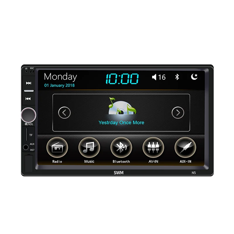 Double Din 7Inch Car Radio Stereo Mp5/4/3 Player Capacitive Press Screen Player Sd/Fm/Usb/Aux/Bluetooth Car Audio Accessories, N
Double Din 7Inch Car Radio Stereo Mp5/4/3 Player Capacitive Press Screen Player Sd/Fm/Usb/Aux/Bluetooth Car Audio Accessories, N