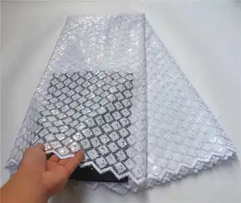 African Oganza Sequin Lace Fabric High quality White French Embroidery Shiny Wedding dress Lace African Net Lace PSA909-1
African Oganza Sequin Lace Fabric High quality White French Embroidery Shiny Wedding dress Lace African Net Lace PSA909-1