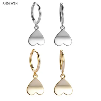 ANDYWEN 925 Sterling Silver 9mm Heart Drop Earring Loops Rock Punk Plain Circle Round Zircon CZ Crystal Earring Jewelry
ANDYWEN 925 Sterling Silver 9mm Heart Drop Earring Loops Rock Punk Plain Circle Round Zircon CZ Crystal Earring Jewelry